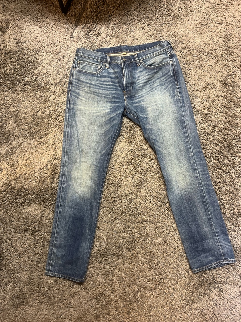 J. Crew Men's Slim Straight Light Wash Blue Jeans